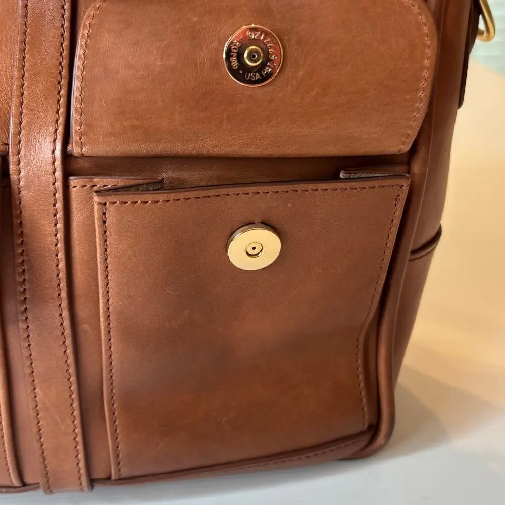 JW Hulme Brown Leather Excursion Tote Satchel Crossbody Tassel Bag USA Heritage